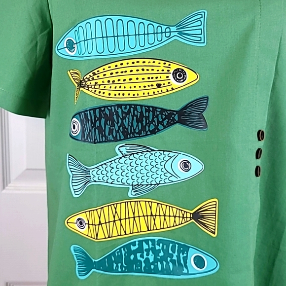 Fish Print Blouse - Picture 5 of 12